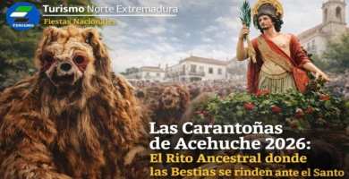 Las Carantoñas de Acehuche 2026: El Rito Ancestral donde las Bestias se rinden ante el Santo